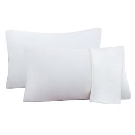 75D Satin Artificial Silk Pillowcase (Option: White brushed-Standard 20X26in-1pcs)